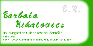borbala mihalovics business card